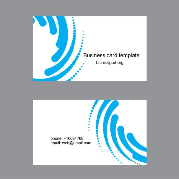 Blue dots business card template