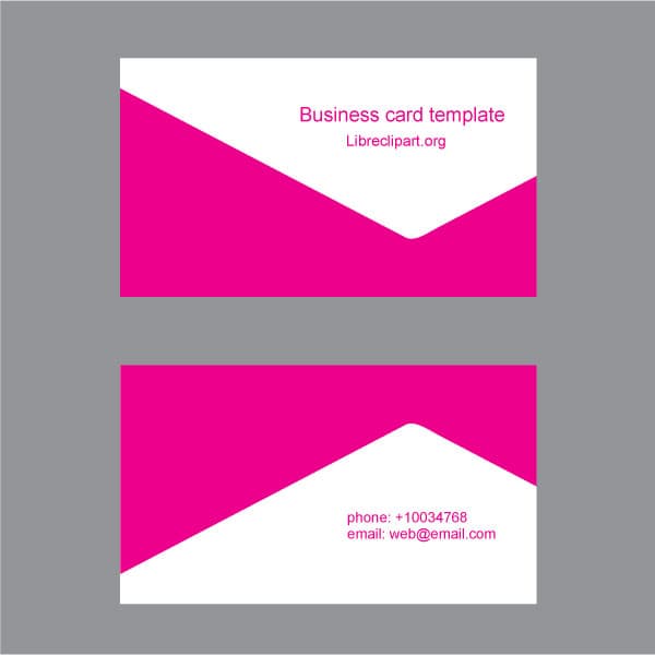 Magenta color simple business card template