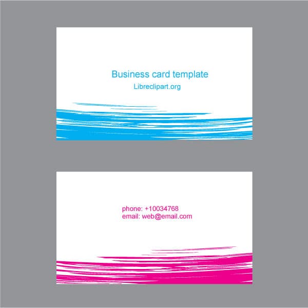 Brush stroke business card template