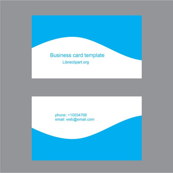 Cyan color business card template