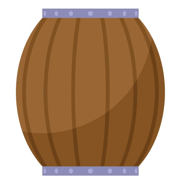Barril de madeira