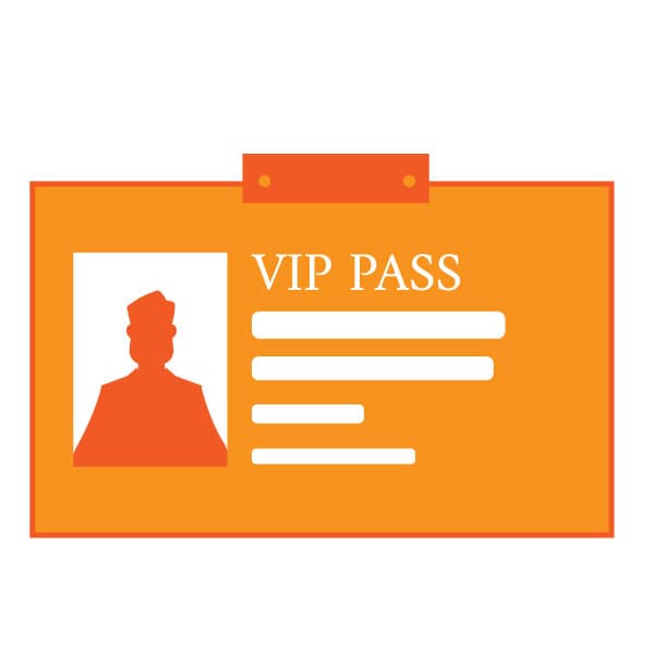 Cartão de passe VIP