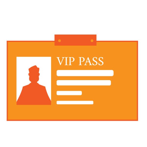 VIP pass card