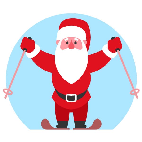 Papai Noel em esquis