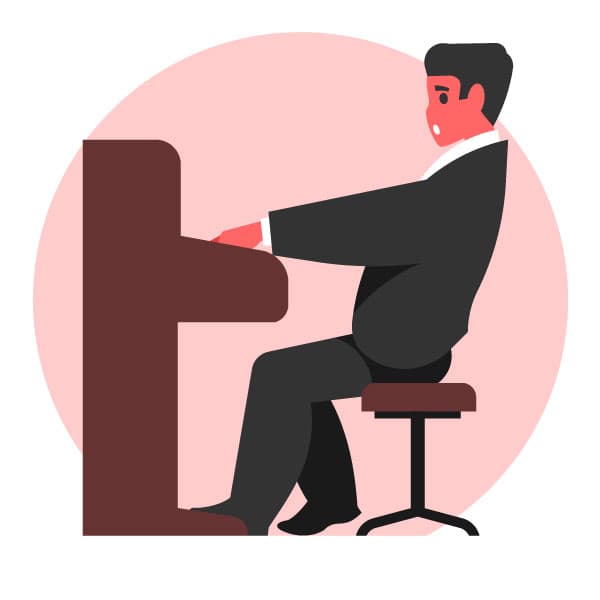 Man playing piano