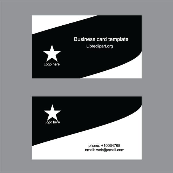 Black and white business card template