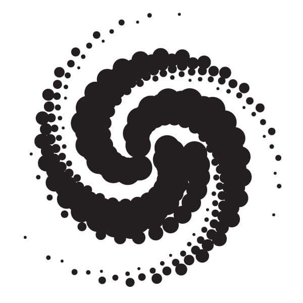 Padrão de meio-tom espiral