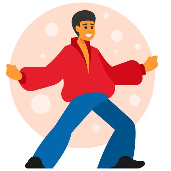 Retro disco dancer