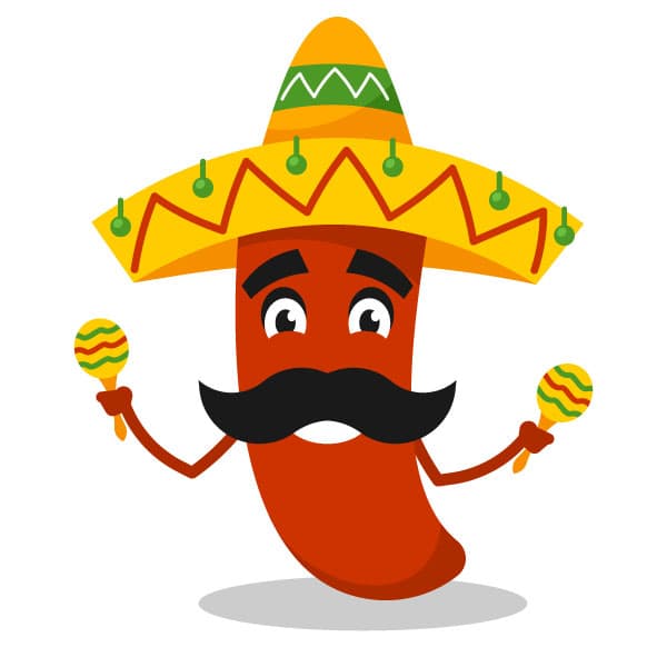 Caráter da pimenta de pimentão quente vermelha