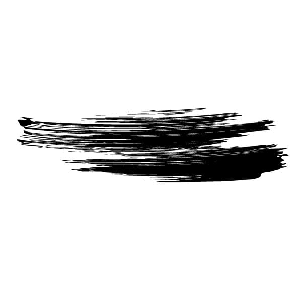 A black brush stroke