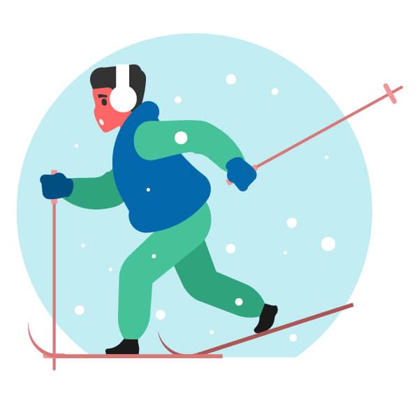 Biathlon skier