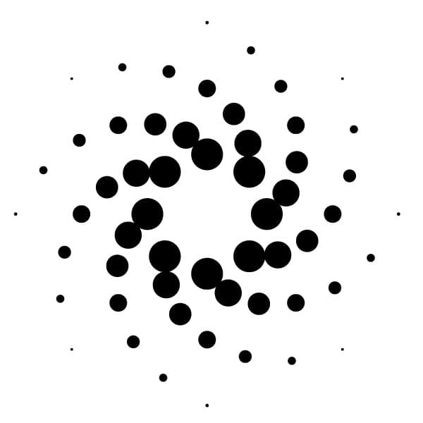 Espiral de pontos pretos