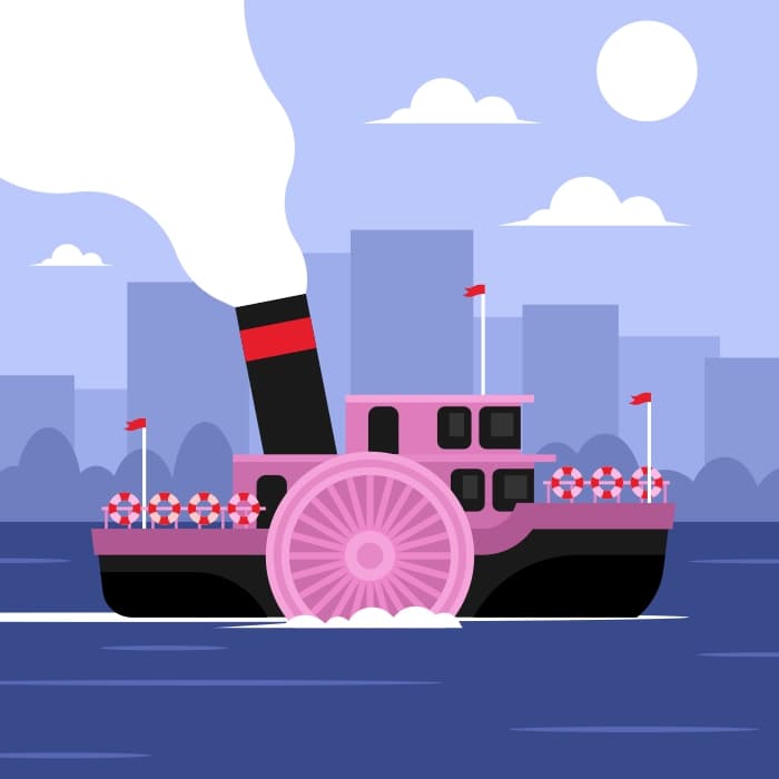 Retro steamboat