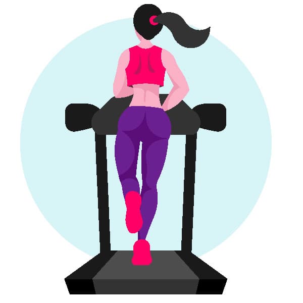 Girl on a treadmill