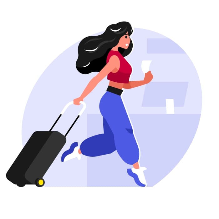 Woman with luggage