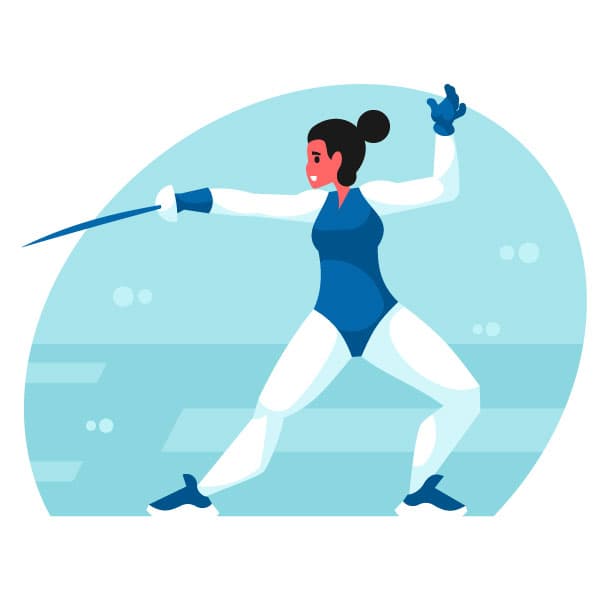 Female fencer