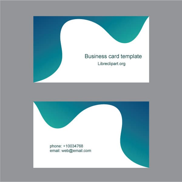 Business card template with wavy pattern