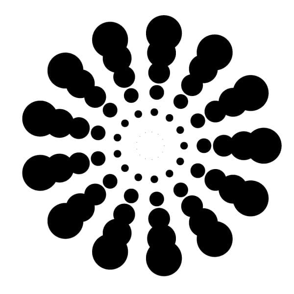 Circular dotted shape