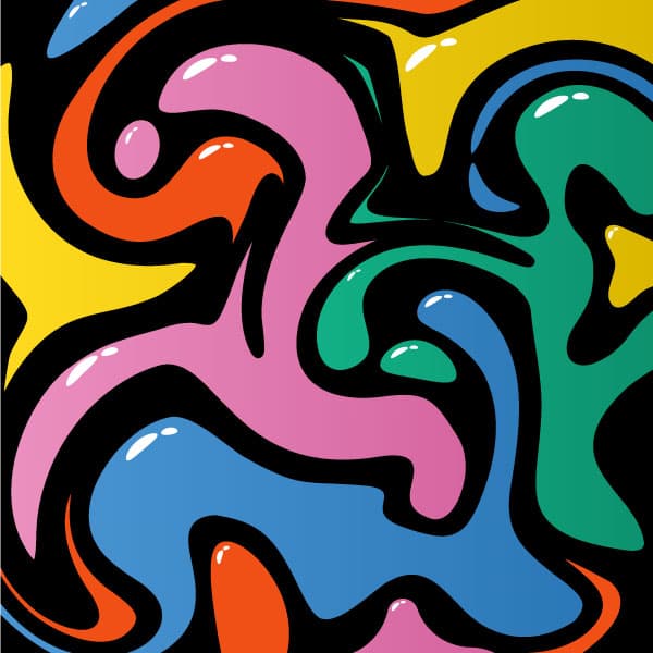 Blob colorati astratti