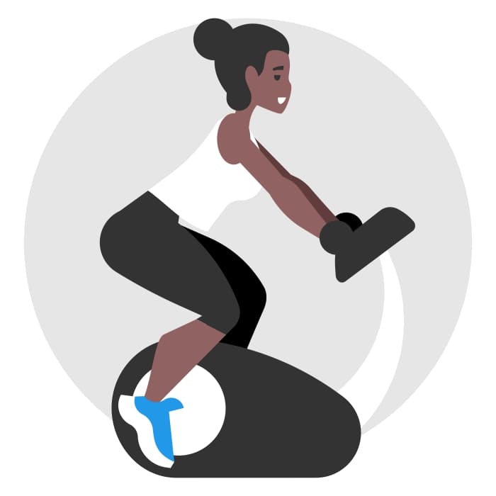 Girl exercising in the gym