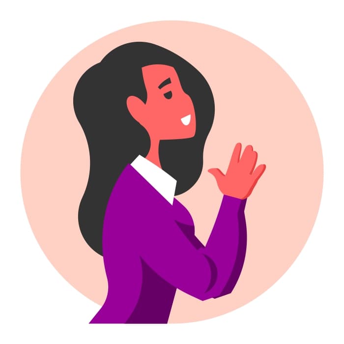 Woman is praying