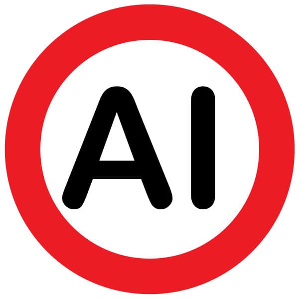 No AI sign