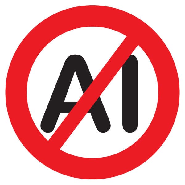 No AI sticker