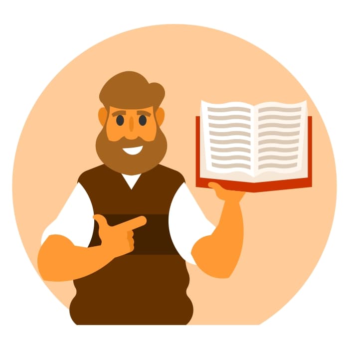 Insegnante con un libro di testo