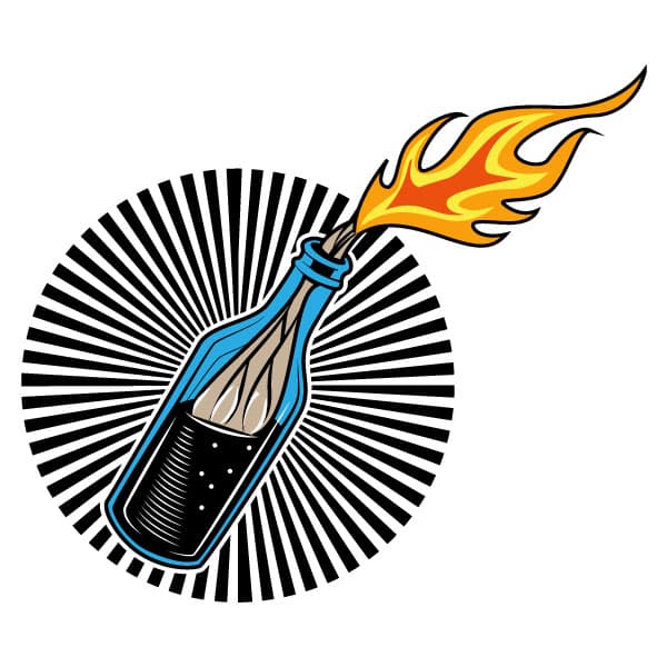 Molotov cocktail bomb