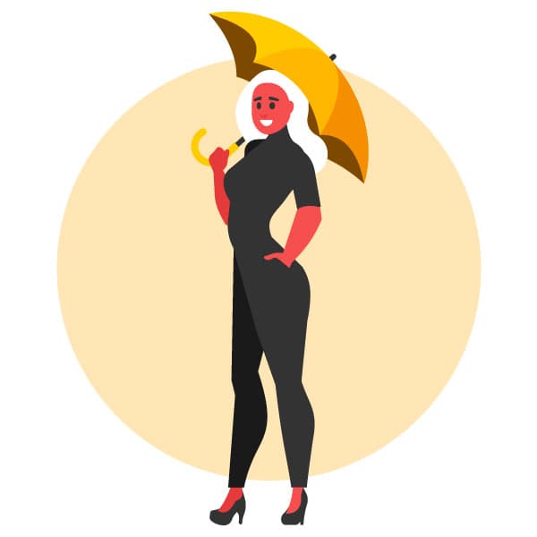 Elegant woman with umbrella