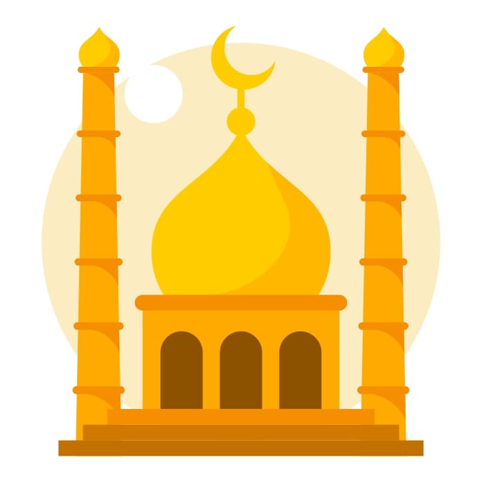 Mosque with two minarets