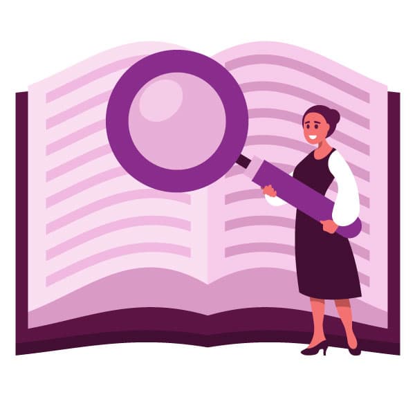 Library research concept