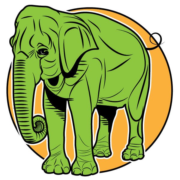 Green elephant