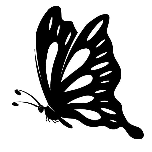 Silhueta de uma borboleta