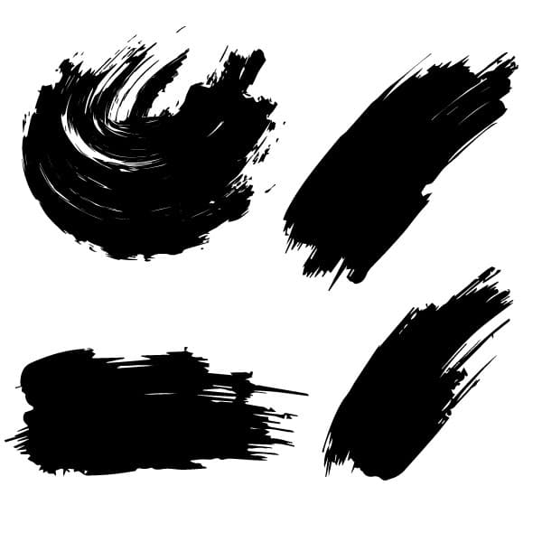 Brush strokes set