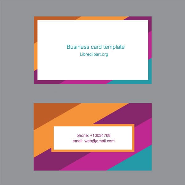 Five colors business card template