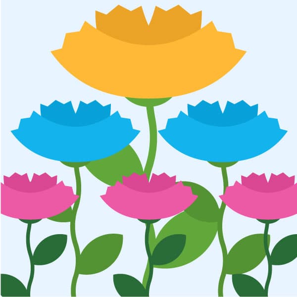 Colorful floral pattern