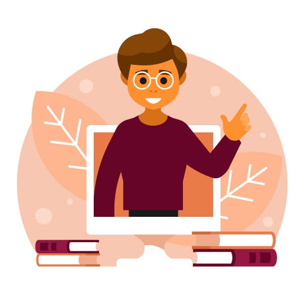Online lectures concept