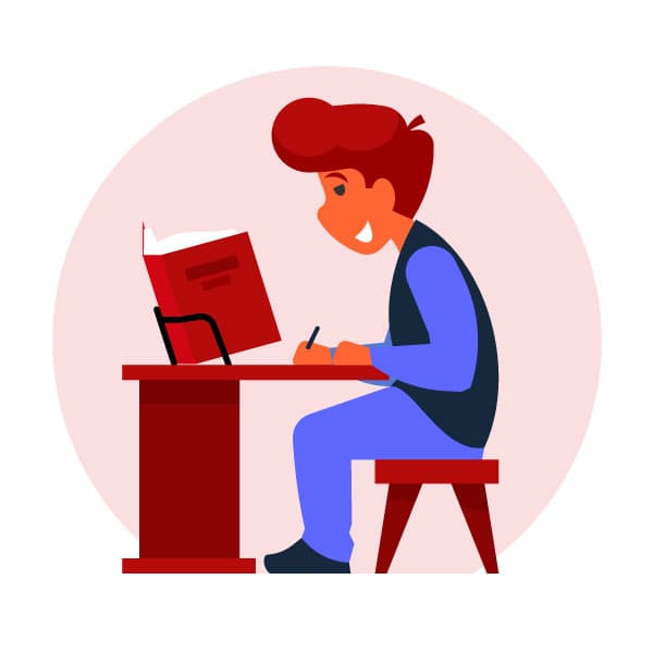 Pupil doing homework