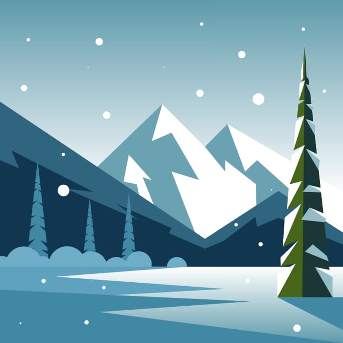 Winter mountains