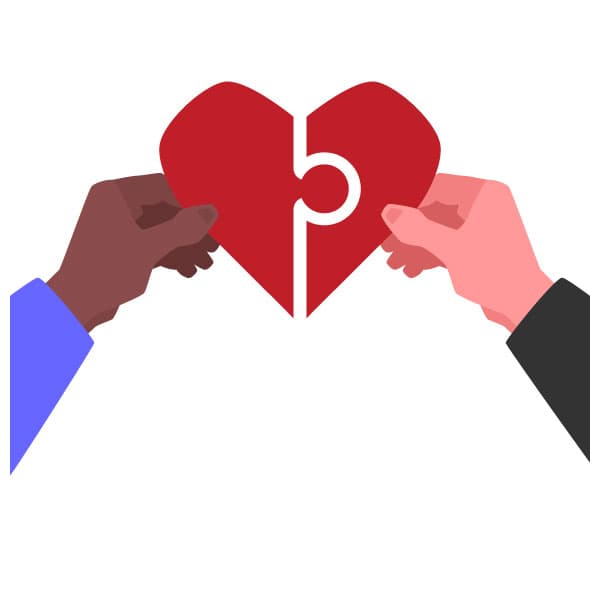Las manos arman un corazón