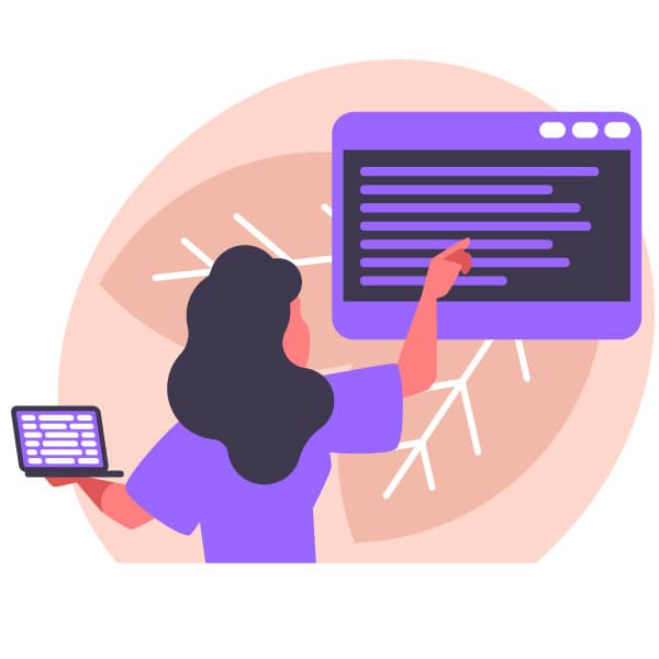 Woman coding