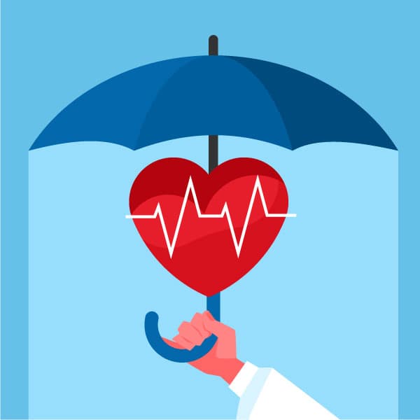 Concepto de protección del corazón