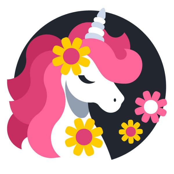 Unicorn decorated with flowers