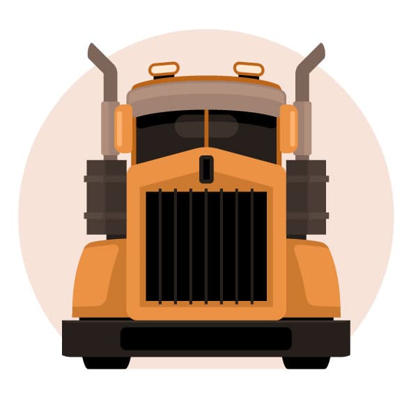 Riesiger Lkw Frontansicht