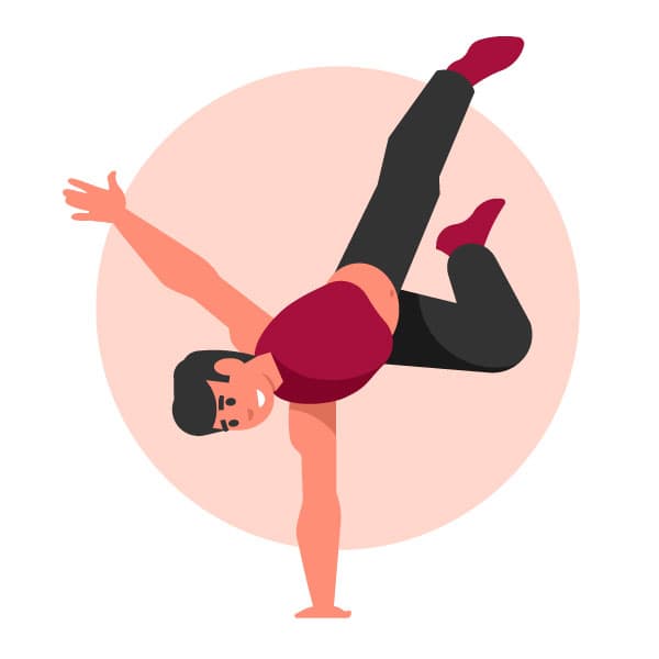 Breakdance-Tänzerin