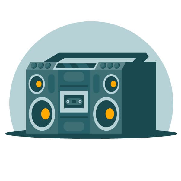 Reproductor de casetes retro