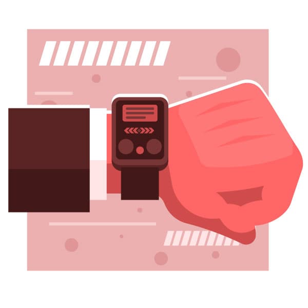 Reloj inteligente a mano