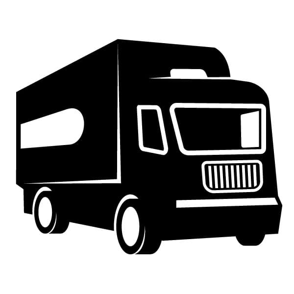 Silueta de camión de carga