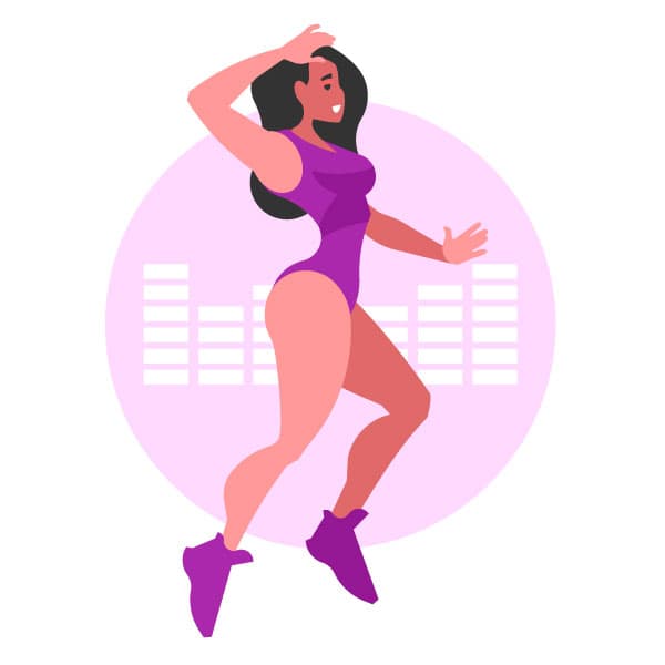 Female aerobic dancer